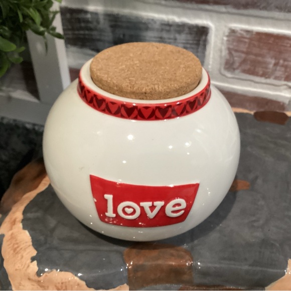 Ceramic crafted & corked “Love” jar.  Great gift idea.  Very gently used. - Picture 2 of 10